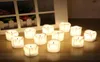 12 pcs de bougies électriques à LED Propulgées Pouetles chaudes blancs sans flamme pour la décoration de vacances 7225234