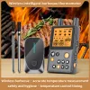 Gauges Wireless Meat Thermometer Dual Probes Food Thermometer With Amplifier 100M Transmission Distance for Smoking BBQ Grilling Baking