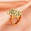 Bröllopsringar Skyrim Womens Ring Zodiac 12 Konstellation Rostfritt stål smycken Vintage Oxe Leo Vågen Men Finger Rings 2024 Trend Gift