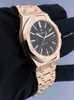 Designer Audemar Pigue Watch Royal Oak APF Factory Royal Oak 15400or 18k Rose Gold Black Paper