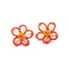 Stud Sell Diy Woven Rice Bead Flower oorbellen Europese en Amerikaanse retro schattige stijl Fashion Jewelry cadeau 242Z