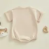 Rompers ciocia małe bestie ubrania niemowlęta niemowlęcia chłopiec z krótkim rękawem ponadgabarytowy bluza Romper Summer Tshirt Romper Bodysuit strój H240508