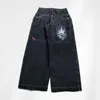 Mäns jeans y2k baggy vintage jnco högkvalitativ broderad mönster hiphop streetwear casual män kvinnor harajuku bred ben