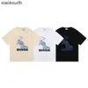 Rhude High-End-Designer-Kleidung für Frühlings- und Sommer Neue Mode Leopardenmuster Hip-Hop Männer und Frauenliebhaber losen lässiges Kurzarm-T-Shirt mit 1: 1 Original-Labels