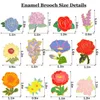 Pins Brooches Creative Emamel Bk Set Stute Cartoon Plants Set Set для мужчин/женщин крутой лацка