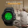 Skmei 1680 Digital Watch Männer Frauen Lesezeichen für Sprachauswahl muslimische Armbanduhren Pilgerzeit Erinnerung Uhren für islamische 240428