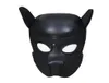 New Design Bondage Gear Dog Hood Black Red Puppy Mask Muzzle for Sexual Play BDSM Erotic Costume Head Harness Removable Mouth Pad9808226