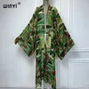 Summer Kimono Beach Wear Women 2024 Africa Dress Bikini Cover Up Cardigan Boho Print Coat Abayas Dubai Luxury Muslim