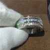 Hot Sale sieraden mannelijke ring 3 mm 5a zirkon cz wit goud gevulde feestbetrokkenheid trouwring voor mannen maat 5-11 s18101608 241y