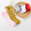 Calzini per bambini Bambini da bambino Calzini carini bowknot decorazione a lungo termine calze lolita a maglia per 0-2 anni