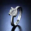 Fasi della moda Nuovo glamour Anelli zirconi regolabili anelli di diamante di lusso anelli di nozze finte moissanite per donne