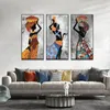 Abstract African Tribal Art Paintings Black Woman Dance Poster,Canvas Print Painting,Picture Wall Art for Home Decoration Unframed