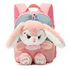 حقائب الظهر أفخم 3D Rabbit Backpack for Boys Girls Kids Bow Schoolbag Cute Boy Tie Cartoon School Bags Prestchool Bag Bag Bag