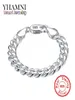 Jóias finas da marca Yhamni 100 925 pulseira de pulseiras de prata esterlina para homens de charme clássico S925 MEN039S BRACELE202171