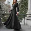 Lässige Kleider Designer-Kleid solide V-Ausschnitt Langsamen Schnüre-up-Frauenkleid Plus Size Kleider