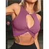 Designer Tops Sexy Lul Women Yoga Underwear New Twist Design Design Hollow ToplUl Womens Sports Back Tank Pilates Fitness OK42