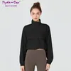 Aktive Hemden Frauen Yoga Langarm Sportmantel widerstehen Wind Regen Anti-UV Running Sweatshirts Mädchen Outdoor Fitness Fitness Top Kleidung