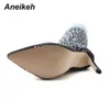 Sexy High Heels Sock Overknee-Stiefel speicherte Zehen Design Kristall Strass Stretch Stoff Stoffpol Danze Frauen Schuhe