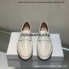 de rij pure origineel de * rij mode lederen single schoenen casual lederen schoenen geplooide platte loafers veelzijdige damesschoenen 360B