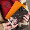 Case Designer Telefon iPhone 15 Pro Max 12 13 11 PROMAX 14 14Pro 16 16Pro Luxury Leather Letter Christmas Style Telefonfodral