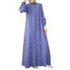 Ethnic Clothing Women's Solid Color Cover Sleeve Cardigan Fashionable Muslim Loose Dress Dresses For Ladies Casual