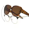 Lunettes de soleil Lunettes de soleil polarisées pour les femmes Lunettes de soleil Retro Leopard pour hommes Myas pour les femmes UV400 J240508