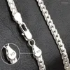 Kedjor 20-60 cm silverfärgad design ädla halsbandskedja för kvinnor män mode bröllop engagemang smycken