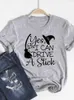 Kvinnors t-shirt Witch Letter Lovel