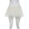 Spódnice mini dla kobiety 2024 Letnie stroje ołówka spódnica Koreańska biała koronkowa ubrania Y2K Bottoms Micro Kawaii