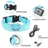 Haustierhund LED Glühen Kragen USB wiederaufladbar Nachtlicht leuchtend blinkende Halskette Antilost Outdoor Wandersicherheit Accesorios 240508