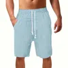 Men's Shorts Sports Blue Boardshorts Striped Casual Summer Chino White Dark Gray Workout Drawstring Brand