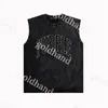 Modeheren schoudervest losse tanktops ontwerper katoen mouwloze t shirts kleding