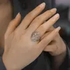 結婚指輪Skyrim Amulet Pentacle Pentagram Ringステンレス鋼のトリケトラクロススターデビッドインヤンオムシンボルジュエリー