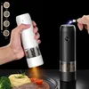 Ensemble de broyeur de sel et de poivre électrique électrique rechargeable avec les épices à épice USB Spices Spices Kitchen Tools 240508