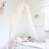 Play House Tents for Kids Canopy Bed Curtain Baby Hanging Tent Crib Children Room Decor Round Hung Dome Mosquito Net Bed Valance 240506
