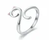 Fashion Cute 925 Sterling Silver Cat Shaped Kitten Pet Adjustable Band Wrap Finger Ring For Girls Christmas Gifts37076194634657