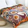 Filtar Böhmen Boho Färgglad bomullsfilt Tapestry Bedstrålning Kasta sommar utomhusläger Badhanddukar Soffa Sleep Cover Mat