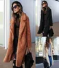 Winter nieuwe aankomst vrouwen warme jaswol melanges lange mouw bovenkleding pluche vesten overjassen femme jassen mode streetwear lj201849241