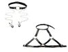 New Design Bondage Gear Set Mouth Gag Head Harness with Nipple Clamps and Breast Restraint Harness Faux Leather Erotic Costume B038803306