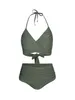 Swimwear femminile 2024 grandi dimensioni Halter Solter String Cross Bikini Swimsuit High Waist Swiming Female Bareding Abita