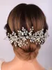 Coiffes bijoux de tête de luxe pour femmes coiffure de mariage en cristal Tiare blue rhineatone Headpiece Silver Bride Headwear Pearl Party Party