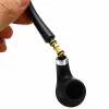 Accessories 110mm Black Wood Curved Vintage Household Merchandises Smoking Accessories Cigar Cigarette Pipes Tobacco Pipe