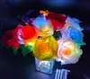 LED Rose Blume Valentinstag Geschenke Luminöser Kunststoff Künstliche Blumen Valentinstag Chrismas Party Dekoration Blumen XD241981985302