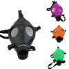 Maskeler Silika Jel Gaz Maskesi Fetiş Lateks Kauçuk Maske Kaput Nefes Kontrolü Conquar Chuting Headgear Cosplay Kostüm Partisi Giyim