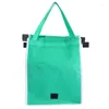 Shopping Bags Foldable Tote Handbag Large Trolley Clip-to-cart Grocery Reusable Food Storage Supermarket