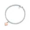 Bracelets de charme bracelet bracelet coeur bracelet s925silver bracelet inférieur placage pour copine cadeau souvenir de mode de mode DesignerJewelry