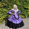 Fantasy Victorian Lila Prom Kleider 2024 mittelalterliche Renaissance Kostüm Abendkleid Flare Ärmel Lolita Cosplay formelle Partykleider Robe de Mariage