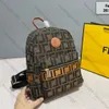 Neue hochwertige Designer -Tasche Männer und Frauen Rucksack Fashion Schoolbag Classic Presbyopia Drucken natürlicher Kieselleder -Leinwand große Kapazität Laptopbeutel