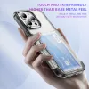 Transparante flip -kaarthouder Wallet Case Stand voor iPhone 15 14 Plus 13 12 11 Pro Max Shockproof Clear Hard PC Achteromslag