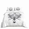 Beddengoed stelt vlinder en doden motten meisje beddengoed benodigdheden gotische schedel boho comfortabele cover decoratie slaapkamer zon en maan patroon naar beneden dekbedoverdek j240507